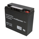 Multipower Lead acid battery mp22-12c Pb 12v 22Ah cycle proof m6 female thread