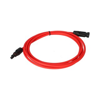 Verlängerungskabel 4mm² kompatibel mit MC4 Solarkabel - 3m rot