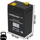 Multipower Lead battery mp4.5-6 Pb 6v 4.5Ah Faston 4.8