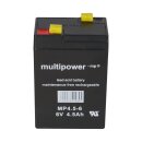 Multipower Lead battery mp4.5-6 Pb 6v 4.5Ah Faston 4.8