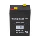 Multipower Blei-Akku MP4,5-6 Pb 6V 4,5Ah Faston 4,8