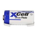 XCell Photo battery cr123a lithium 3v 1550mAh U-solder tag
