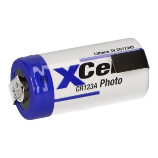 XCell Photobatterie CR123A Lose Lithium 3V 1550mAh Z-Lötfahne
