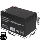 3x 12v 12Ah lead battery for electric bike electric...