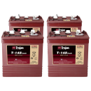 4x Traktionsbatterie Trojan T-145 Plus 6V 260Ah Deep...