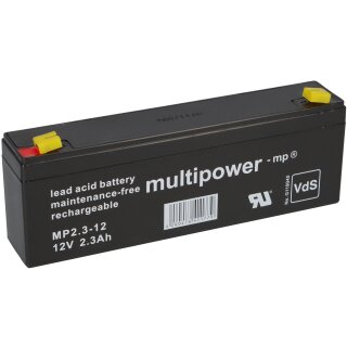 Multipower Blei Akku MP2,2-12 Pb 12V 2,2Ah VdS AGM