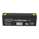 Multipower Lead battery mp2,3-12 Pb 12v 2,3Ah VdS g107033, Faston 4,8
