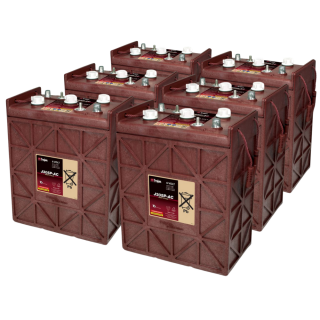 6x Traktionsbatterie Trojan J305P-AC 6V 330Ah Deep Cycle DT-Anschluss