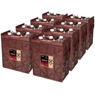 8x Traktionsbatterie Trojan J305P-AC 6V 330Ah Deep Cycle DT-Anschluss