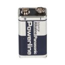 Panasonic Powerline 6LR61 9V Block Batterie - passend für Rauchmelder, Messgeräte & Audio