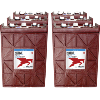 6x Traktionsbatterie Trojan L16H-AC 6V 435Ah Deep Cycle UT-Anschluss