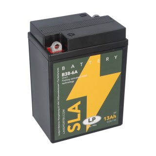 Batterie AGM SLA 6V 13Ah für Motorrad Startbatterie MS B38-6A