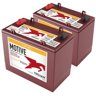 2x Trojan T-1275-AES Deep Cycle 12V 130Ah Traktionsbatterie ELPT-Anschluss