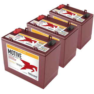 3x Trojan T-1275-AES Deep Cycle 12V 130Ah Traktionsbatterie ELPT-Anschluss