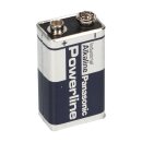 10x Panasonic Powerline 6LR61 9V Block Batterie - passend für Rauchmelder, Messgeräte & Audio