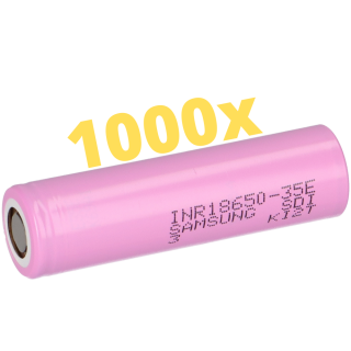 1000x Samsung INR18650-35E 3500mAh 3,7V 18650 Akku 35E