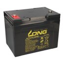 2x Kung Long lead acid battery kph75-12ne m6 12v 75Ah agm lead accu maintenance free