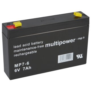 Multipower Blei Akku MP7 6 Pb 6V 7Ah AGM