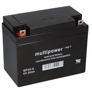 multipower MP20-6 6V 20Ah Batterie au plomb