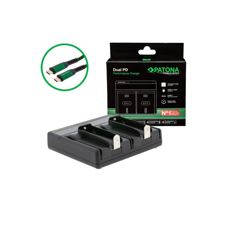 Premium Dual PD Performance Ladegerät für 18650 Cell inkl. USB-C input/output