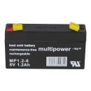 Multipower Blei-Akku MP1,2-6 Pb 6V / 1,2Ah Faston 4,8