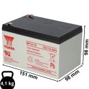 Yuasa Lead battery np12-12 Pb 12v 12Ah VdS, Faston 6,3