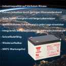Yuasa NP12-12 AGM-Bleiakku 12V 12Ah VdS – Faston F2 6,3 mm