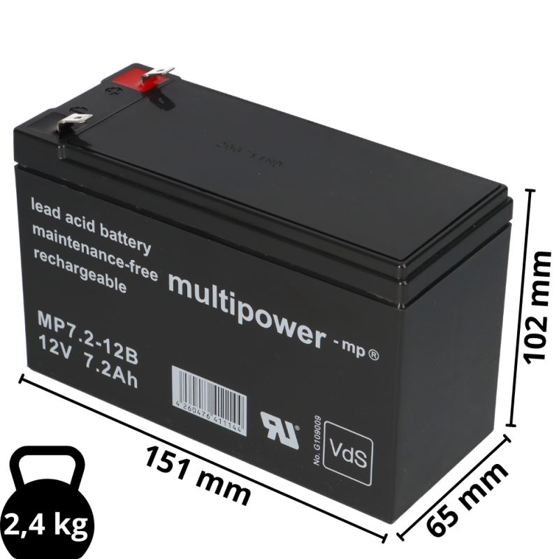 Batteria Ricambio Per UPS APC Smart-UPS SC 450 - 6V 7Ah, Piombo Acido, Kit Da 2