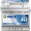 VARTA D15 Silver Dynamic 12V 63Ah 610A Autobatterie
