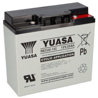 Yuasa Lead battery rec22-12i Pb 12v 22Ah cycle proof, m5 female thread
