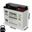 Yuasa REC22-12I zyklenfester AGM-Bleiakku 12V 22Ah...
