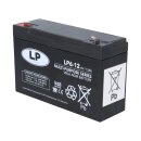 Landport LP6-12 T1 6V 12Ah AGM Bleiakku VdS 4,8 mm Faston