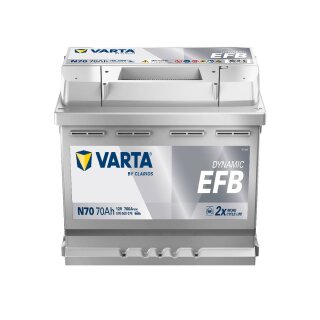 VARTA N70 Blue Dynamic EFB 12V 70Ah 760A Autobatterie Start-Stop