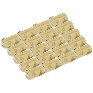 20x XCell Sub-C Hochleistungsakku mit Z-Lötfahne - 1,2V 2000 mAh NiCd
