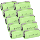 10x XCell Mono Akku Flattop Ni-MH 1,2V 9000mAh D mit U-...