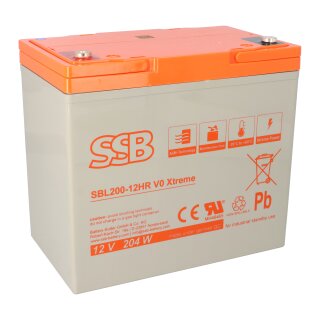 SSB Battery SBL200-12HR V0 Xtreme 12V 55Ah Bleiakku