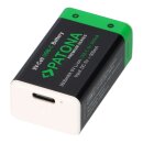 PATONA 2x 9 Volt Block Premium Akkus 3,6Wh mit USB-C und Ladekabel