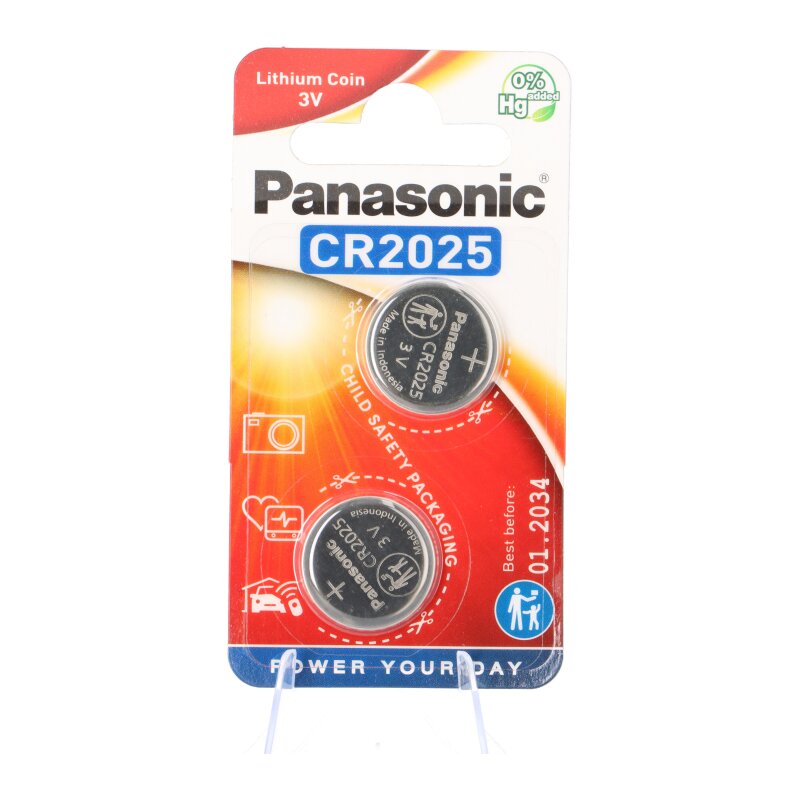 Panasonic Lithium Cr2025 Knopfzelle 2Er Blister