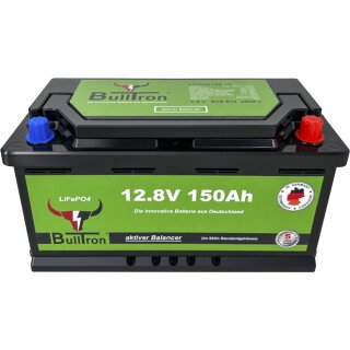 Bulltron LiFePO4 Akku 12,8V 150Ah mit BMS mit 0% MwSt nach §12 Abs. 3 UstG