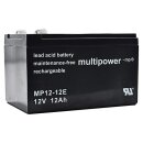 Multipower Blei-Akku MP12-12E 12V 12Ah, Faston 6,3