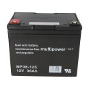 Multipower MP36-12C AGM Akku 12V 36Ah – passend für Greensaver SP38-12, 6-DM-36 und 48-V-Akkusätze