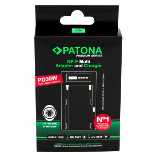 PATONA Premium Multi Adapter & Ladegerät für Sony NP-F Serie PD30W