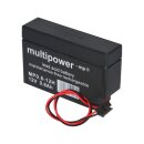 Multipower Blei-Akku MP0,8-12H Pb 12V 0,8Ah Heim und Haus Stecker