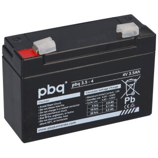 pbq 3.5 4 4V 3,5Ah wie Sonnenschein A504 Akku AGM