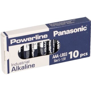 10x MICRO AAA LR03 MN2400 Batterie PANASONIC POWERLINE INDUSTRIAL 1383mAh