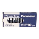 10x micro aaa lr03 mn2400 battery panasonic powerline industrial 1383mAh