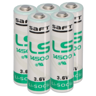 5x Saft Lithium 3,6V Batterie LS 14500 AA - Zelle