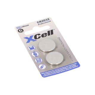 10x XCell CR2032 Knopfzellen 3V – 2er Blister Lithium-Batterie