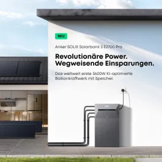 Solarbank mit hoher PV-Eingangsleistung und Smart-Steuerung