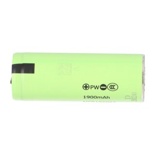 Panasonic NCR18500A – 2040mAh Li-Ion Akku mit U-Lötfahne